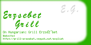 erzsebet grill business card